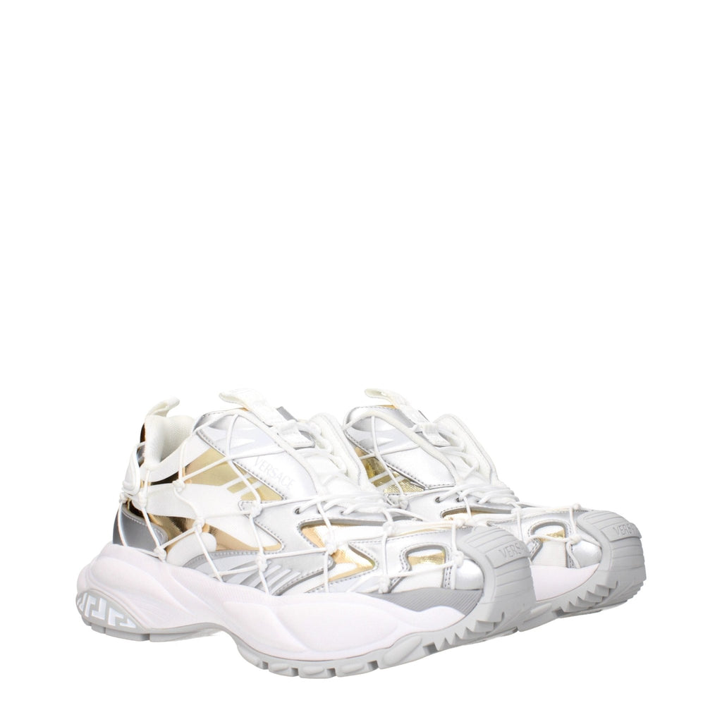 Versace White Fabric Chunky Sneakers - Beyzy Store - Versace