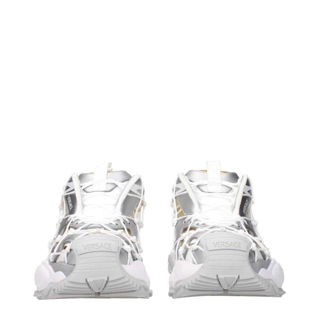 Versace White Fabric Chunky Sneakers - Beyzy Store - Versace