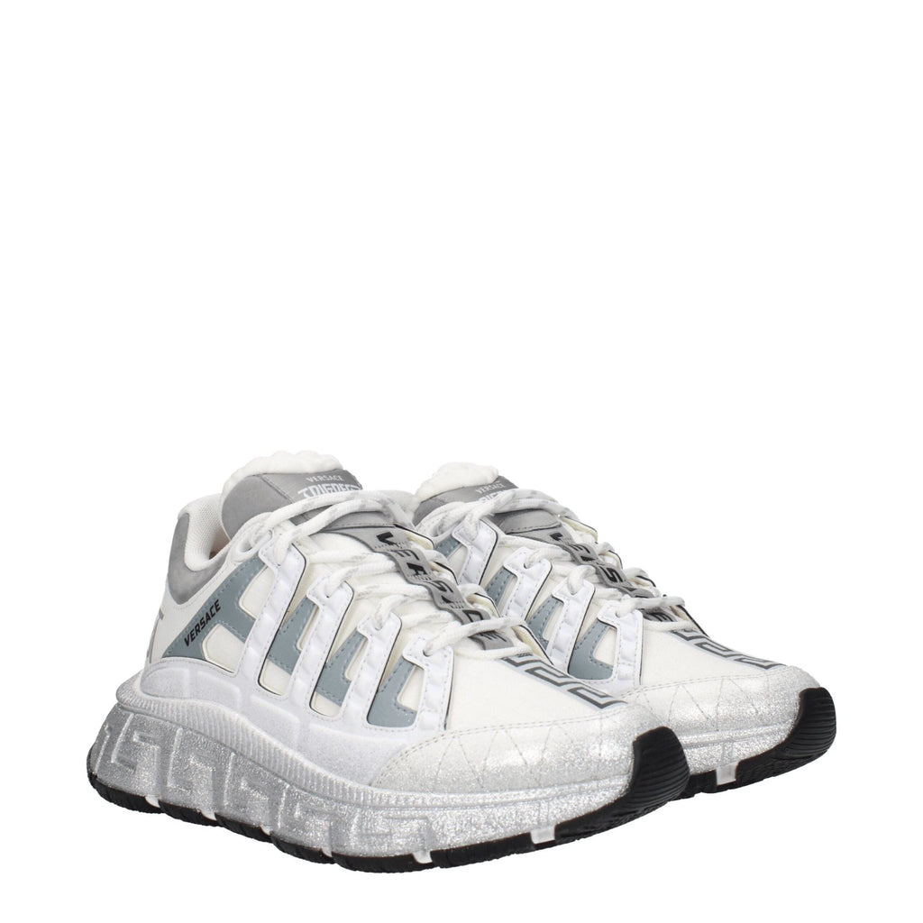 Versace White Fabric Sneakers - Beyzy Store - Versace
