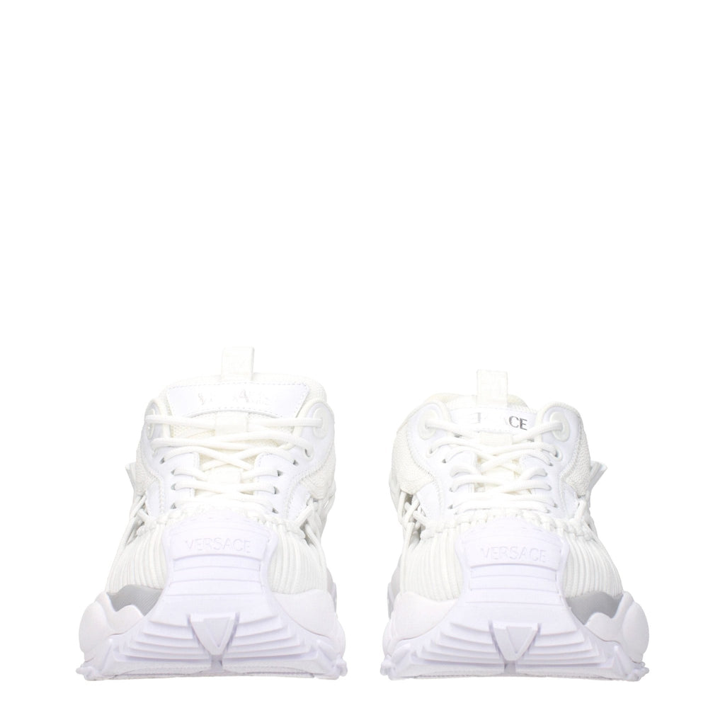 Versace White Leather Athletic Sneakers - Beyzy Store - Versace