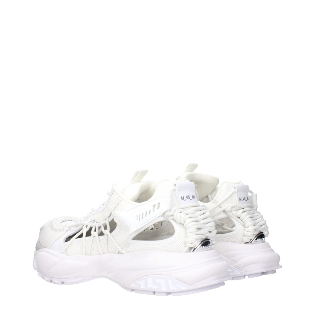 Versace White Leather Athletic Sneakers - Beyzy Store - Versace