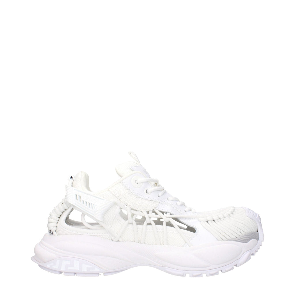 Versace White Leather Athletic Sneakers - Beyzy Store - Versace
