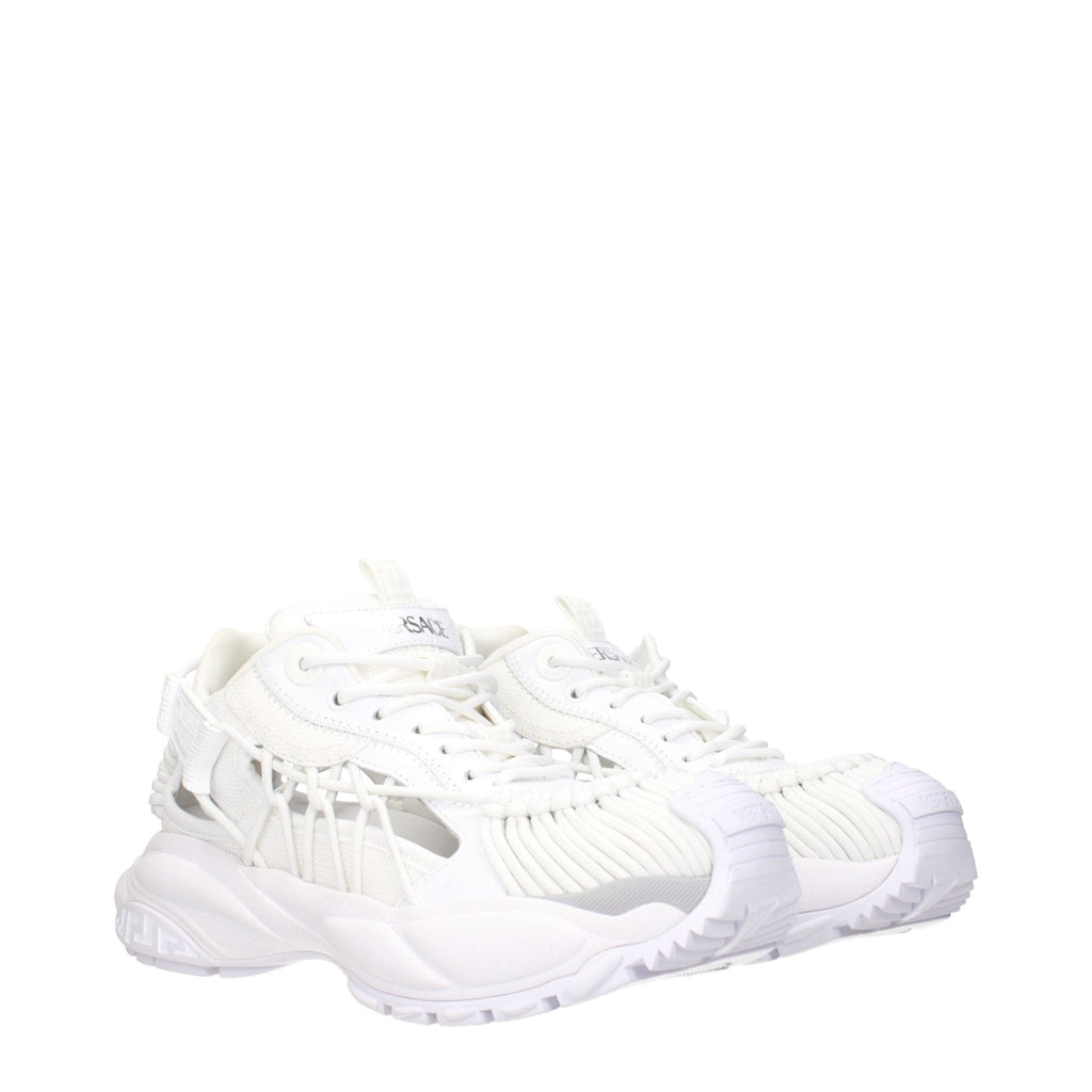 Versace White Leather Athletic Sneakers - Beyzy Store - Versace