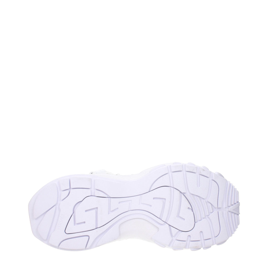 Versace White Leather Athletic Sneakers - Beyzy Store - Versace