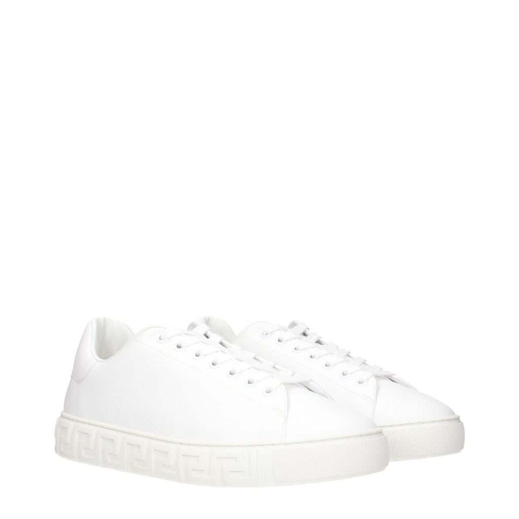 Versace White Leather Low Tops - Beyzy Store - Versace
