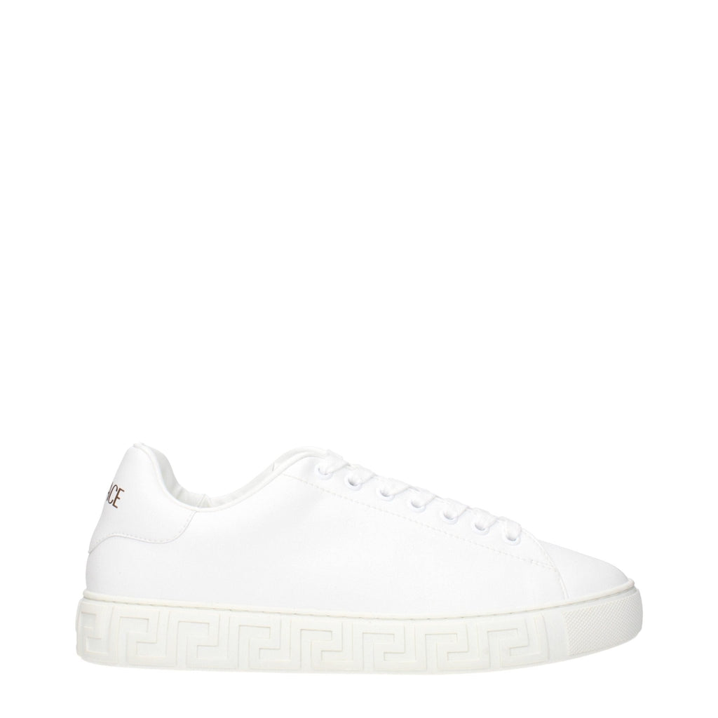 Versace White Leather Low Tops - Beyzy Store - Versace