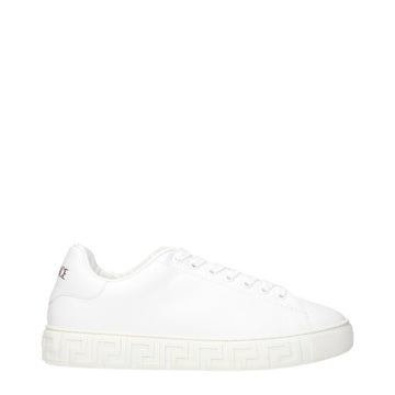 Versace White Leather Low Tops - Beyzy Store - Versace