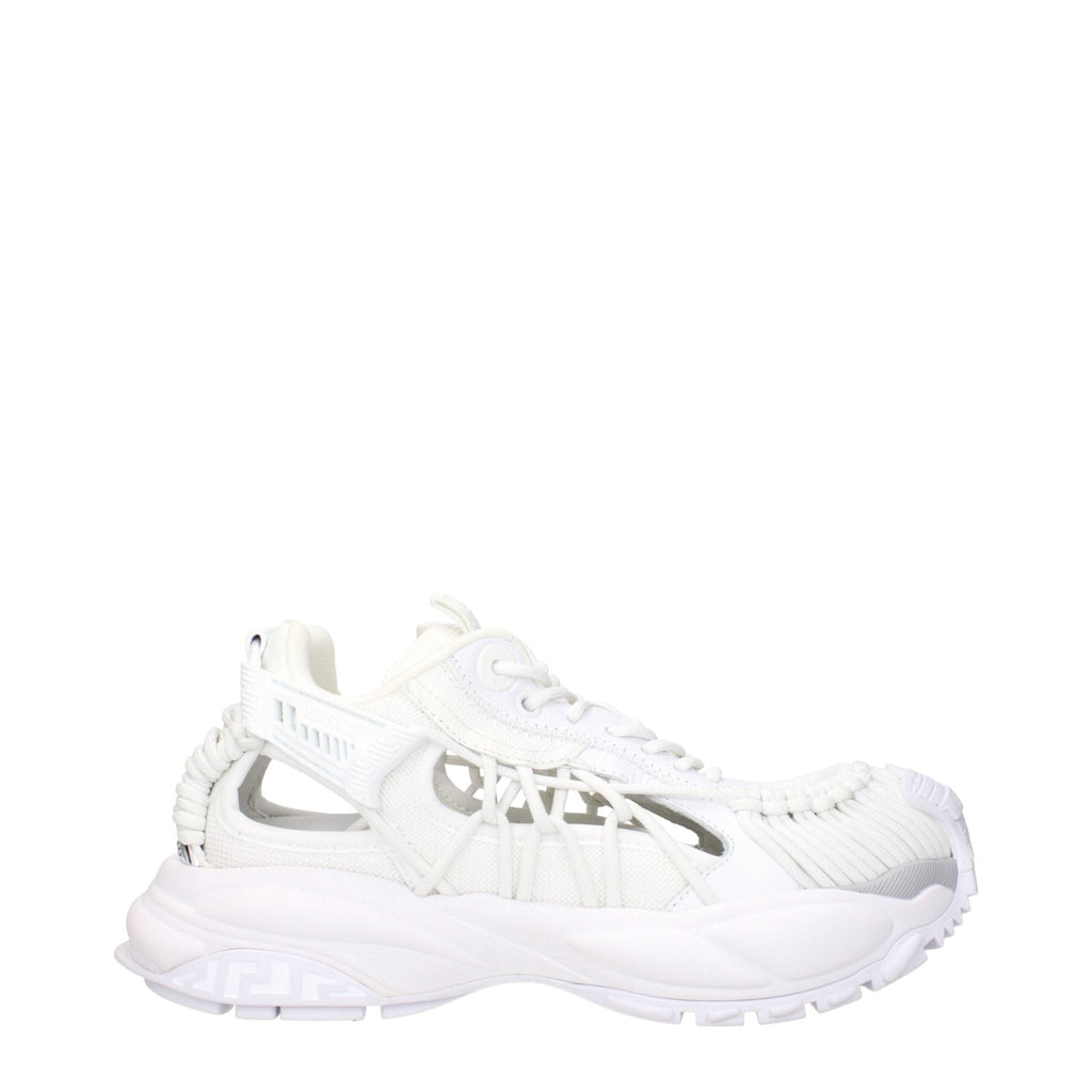 Versace White Leather Low Tops - Beyzy Store - Versace
