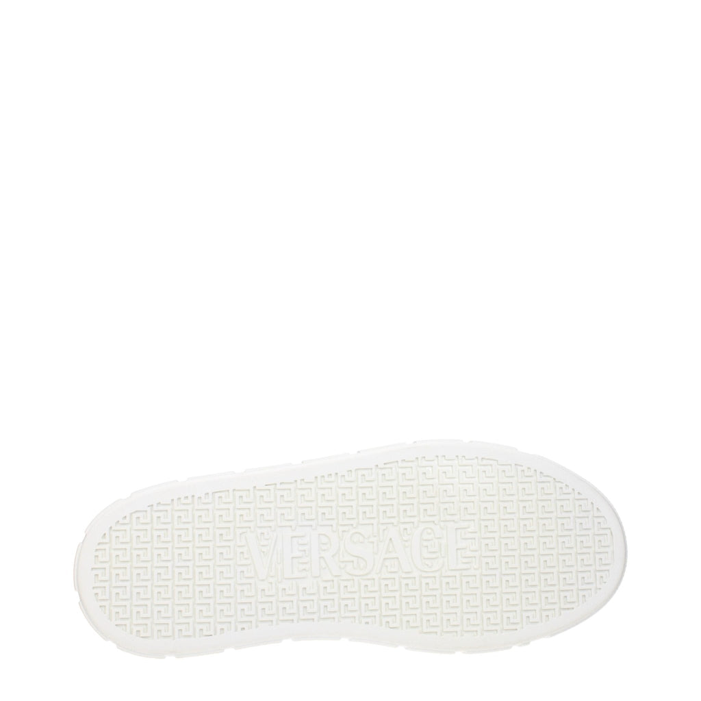 Versace White Leather Low Tops - Beyzy Store - Versace