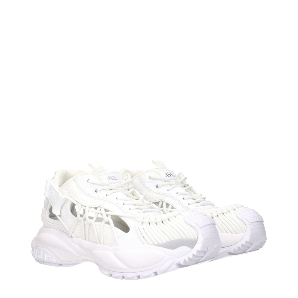 Versace White Leather Low Tops - Beyzy Store - Versace