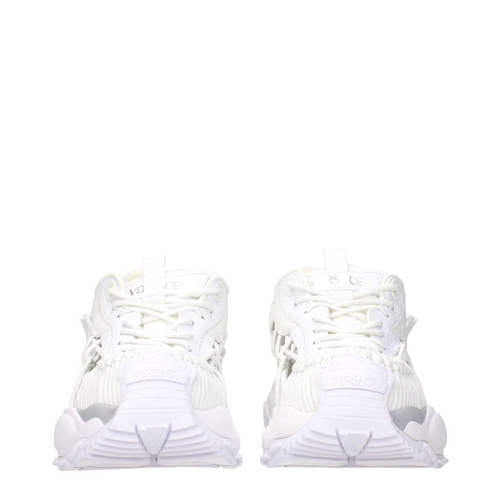 Versace White Leather Low Tops - Beyzy Store - Versace