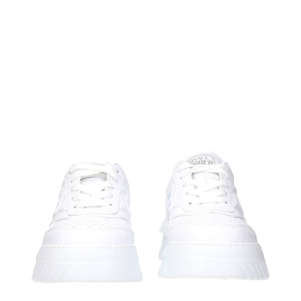 Versace White Leather Sneakers - Beyzy Store - Versace