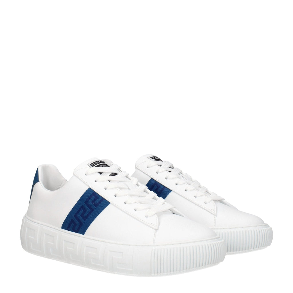 Versace White Leather Sneakers - Beyzy Store - Versace