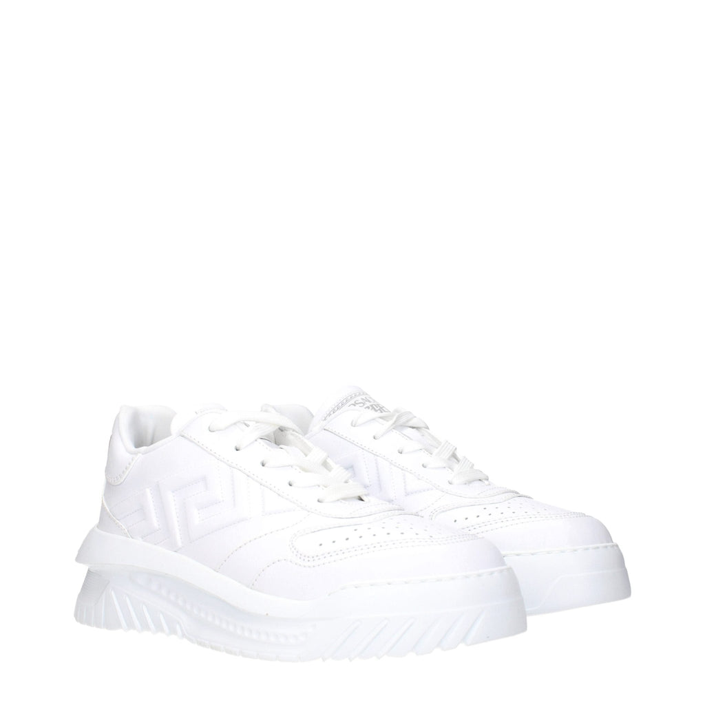 Versace White Leather Sneakers - Beyzy Store - Versace
