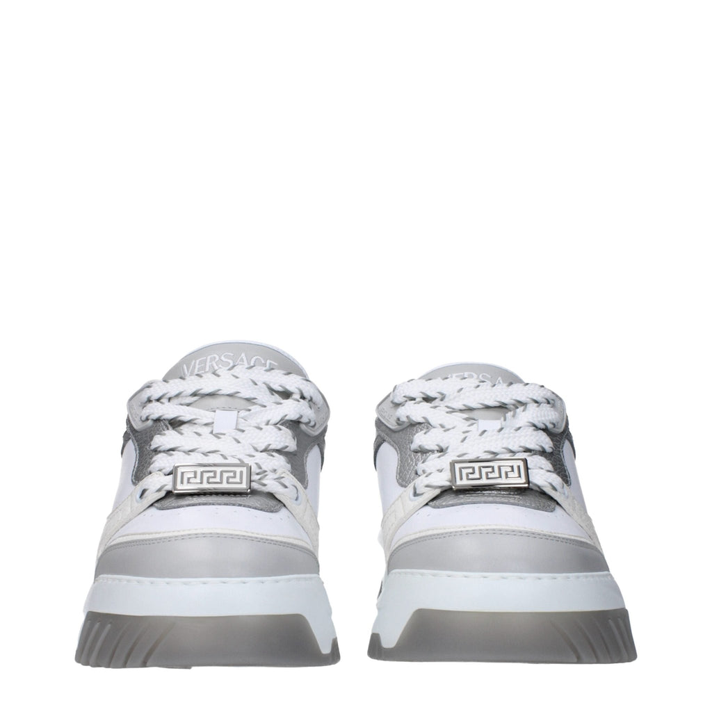 Versace White Leather Sneakers - Beyzy Store - Versace