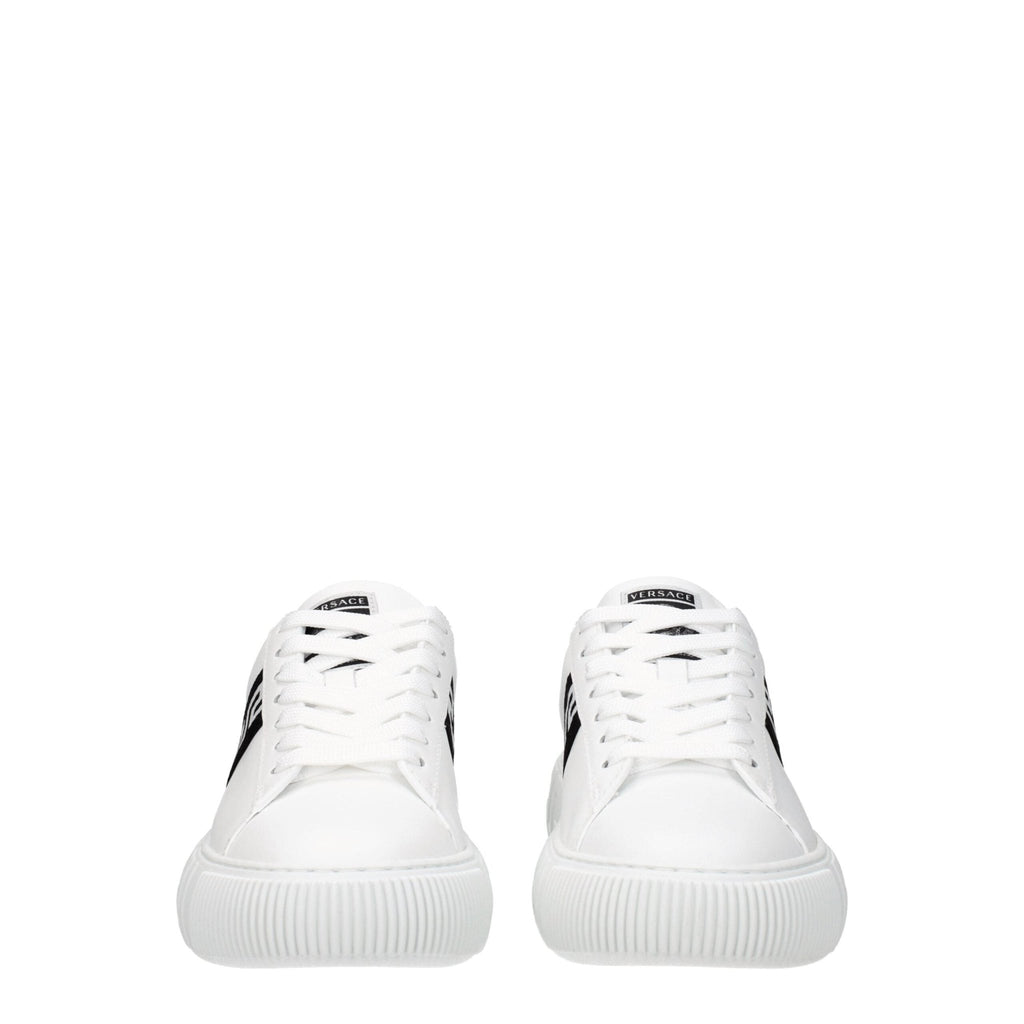 Versace White Leather Sneakers - Beyzy Store - Versace