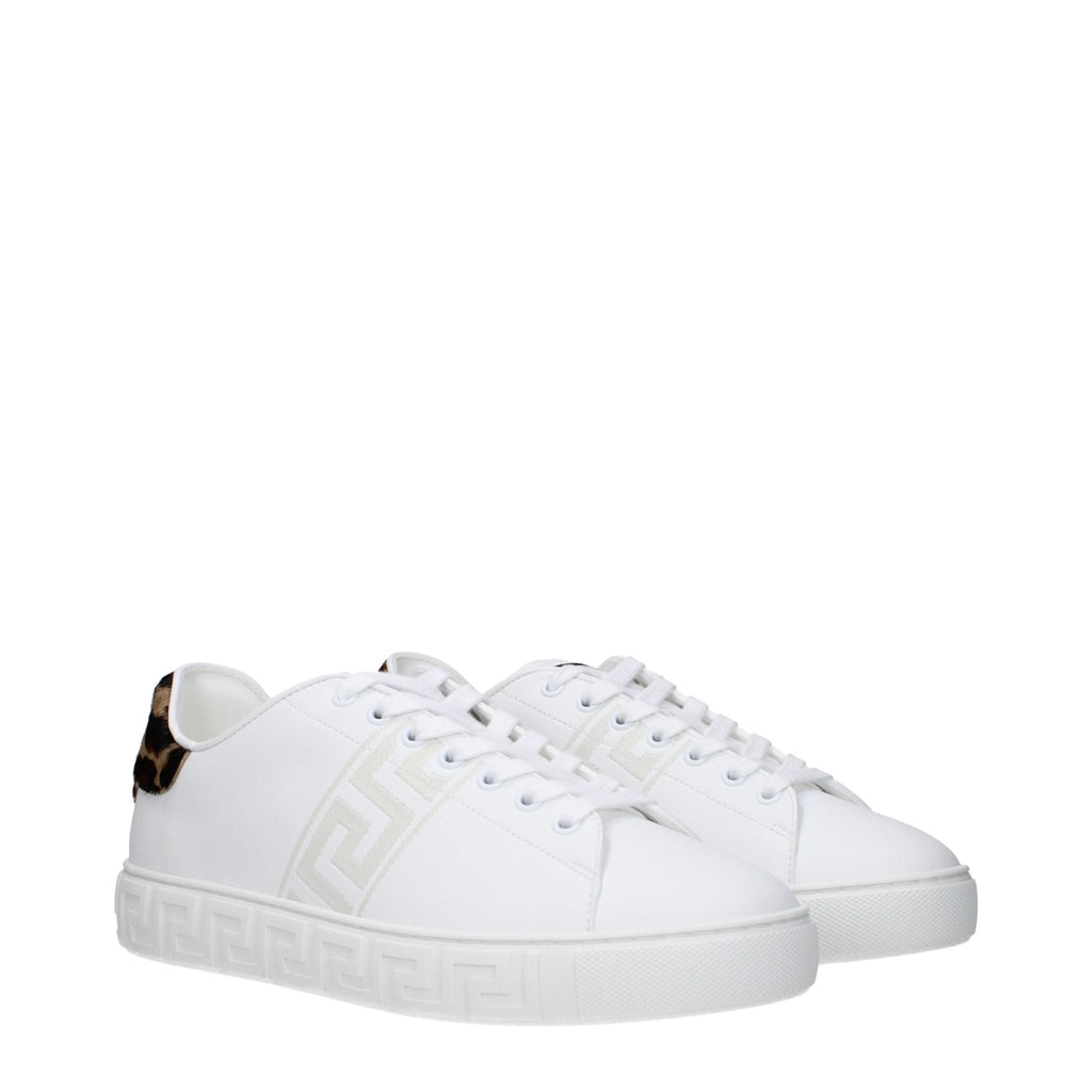 Versace White Leather Sneakers - Beyzy Store - Versace