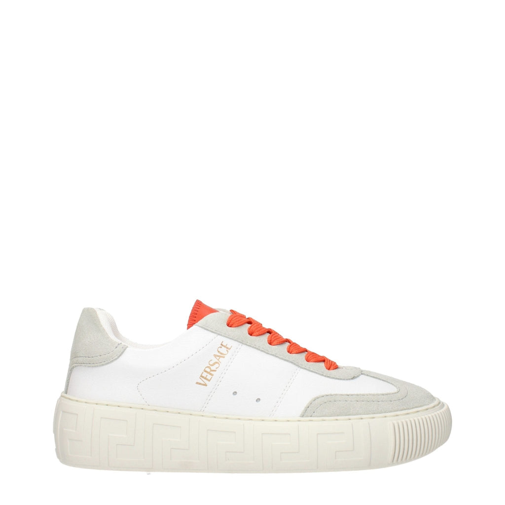 Versace White Leather Sneakers - Beyzy Store - Versace