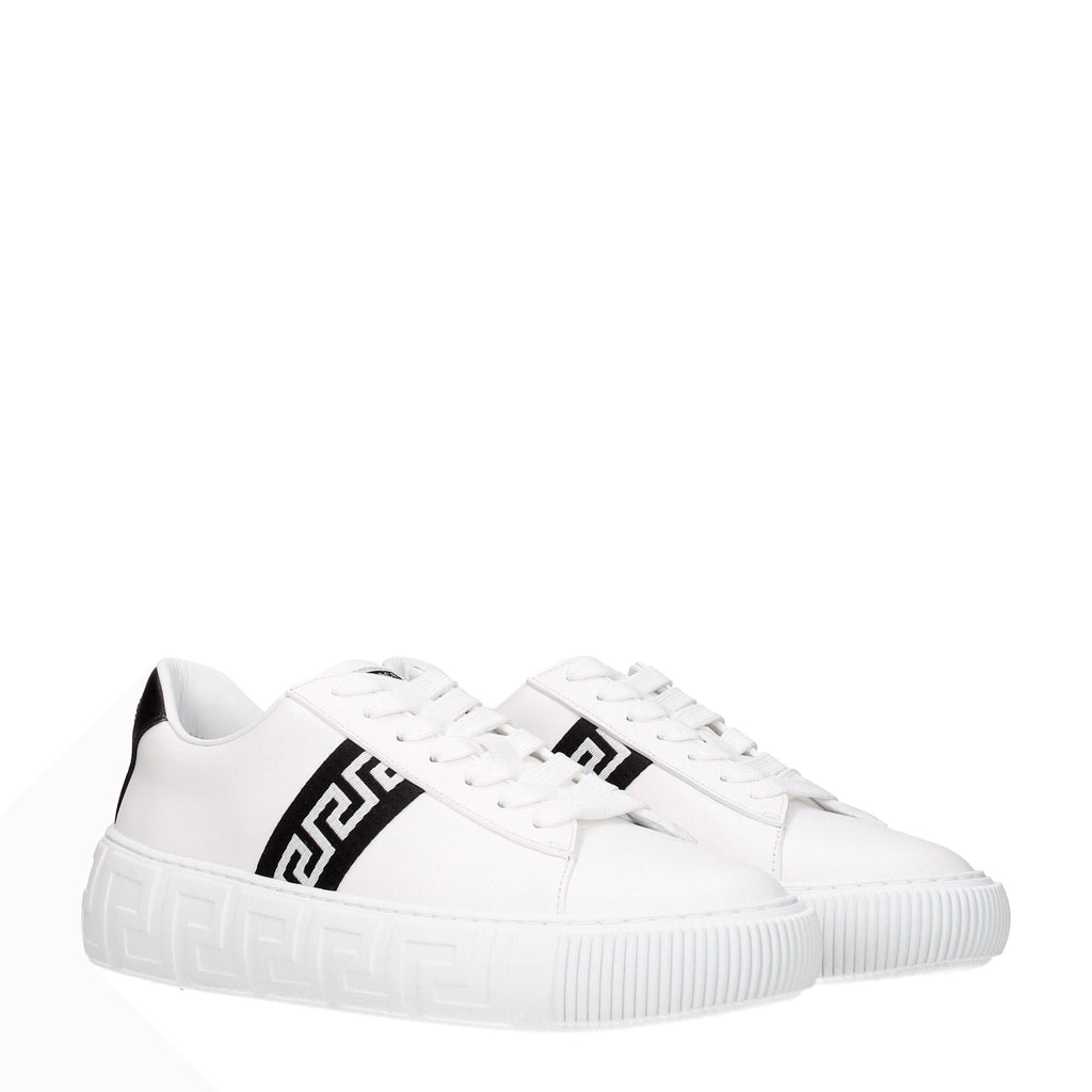 Versace White Leather Sneakers - Beyzy Store - Versace