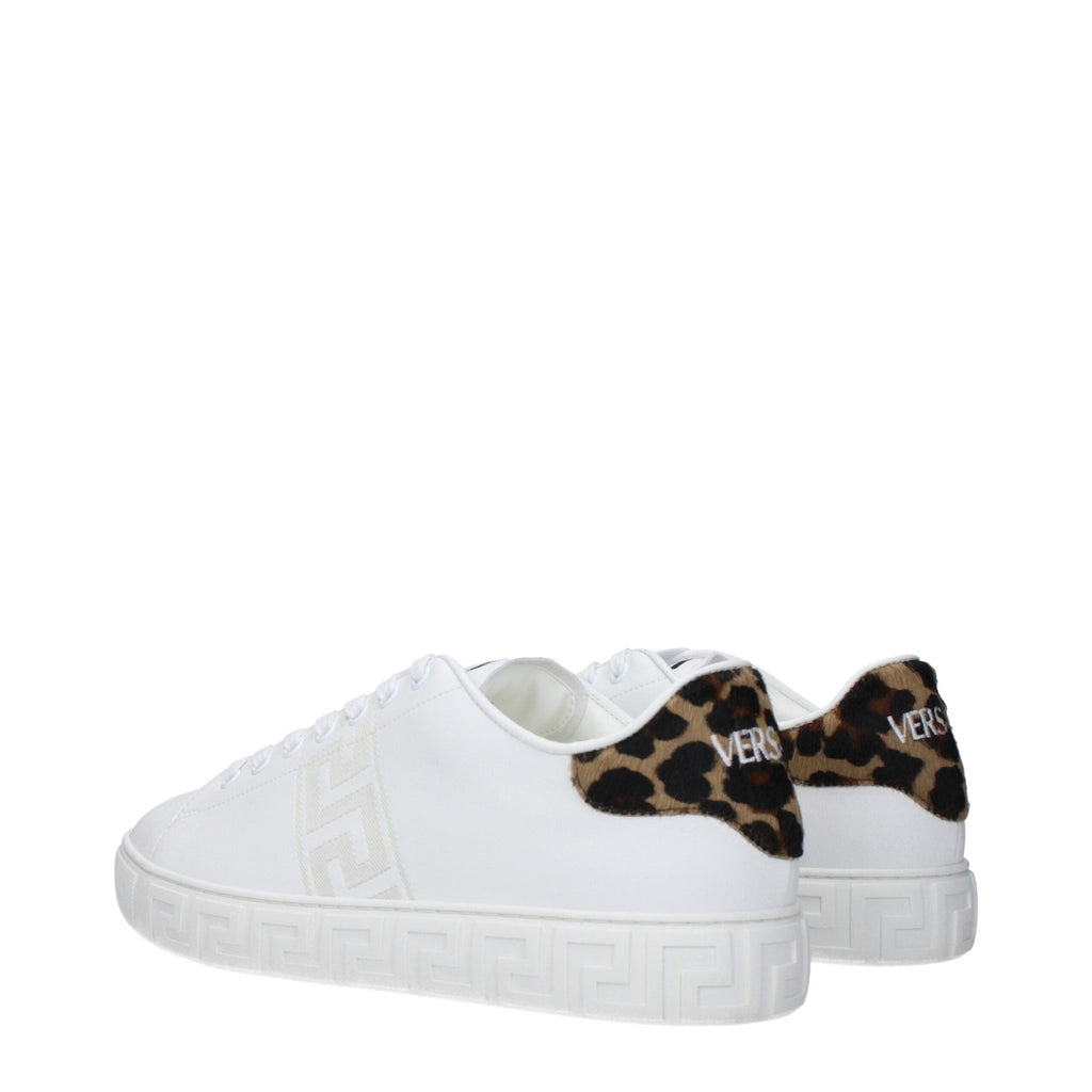 Versace White Leather Sneakers - Beyzy Store - Versace