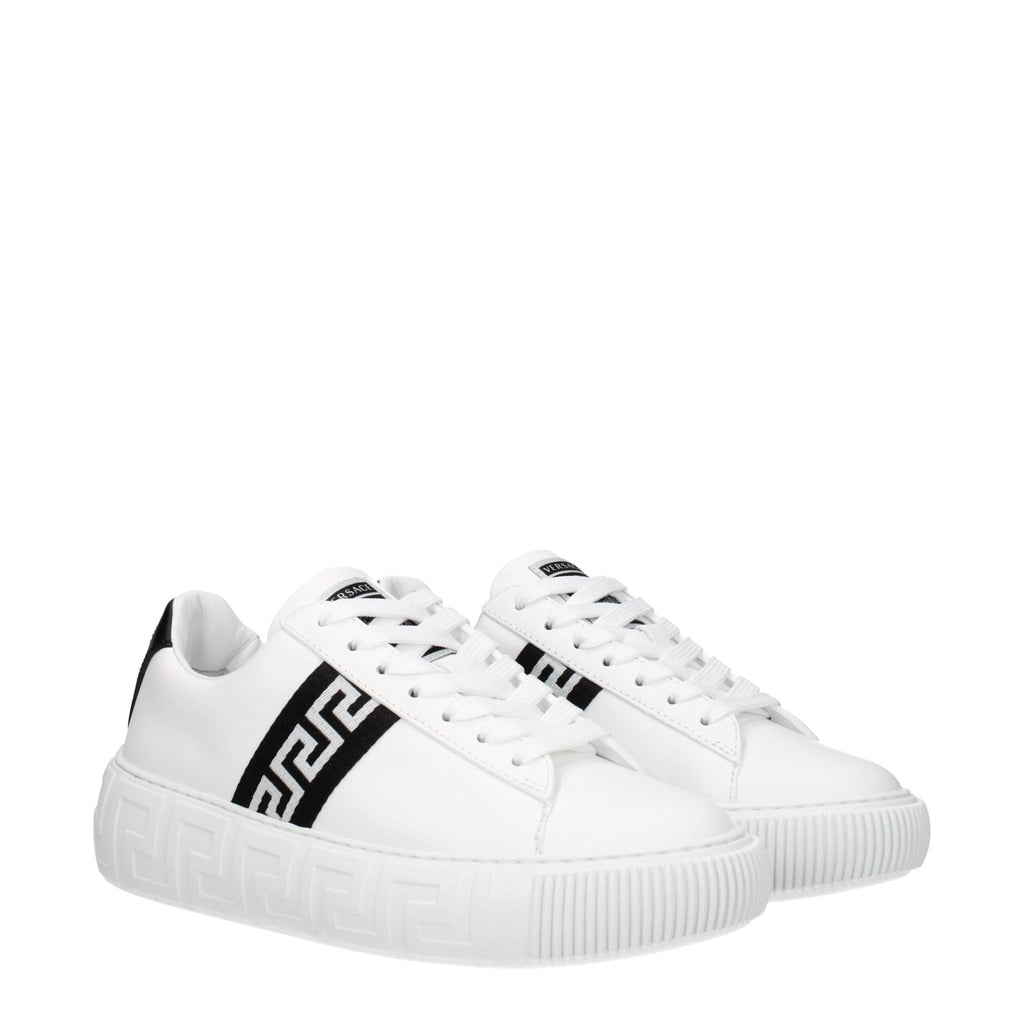 Versace White Leather Sneakers - Beyzy Store - Versace