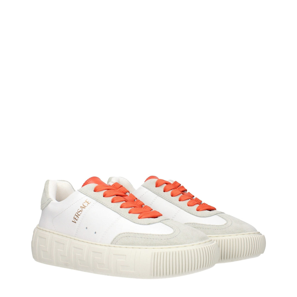 Versace White Leather Sneakers - Beyzy Store - Versace